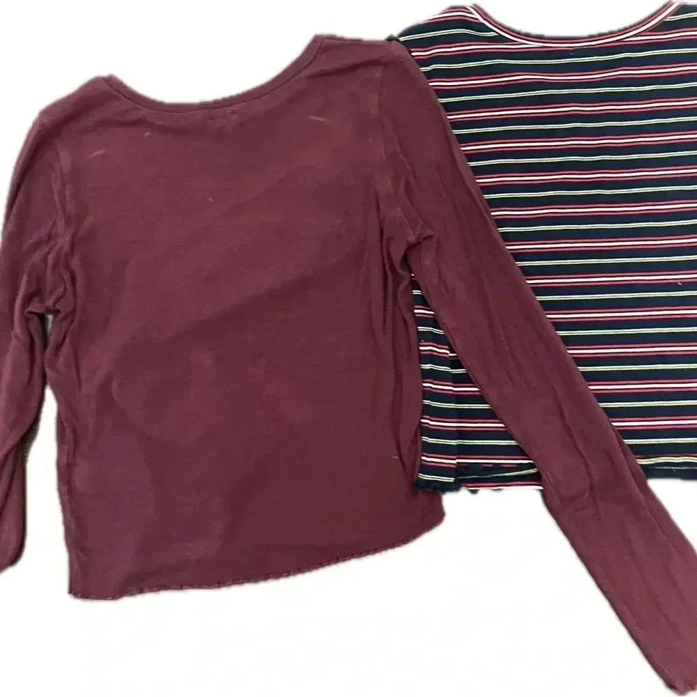 Garage 2 piece long sleeve Crop junior top - Picture 3 of 7